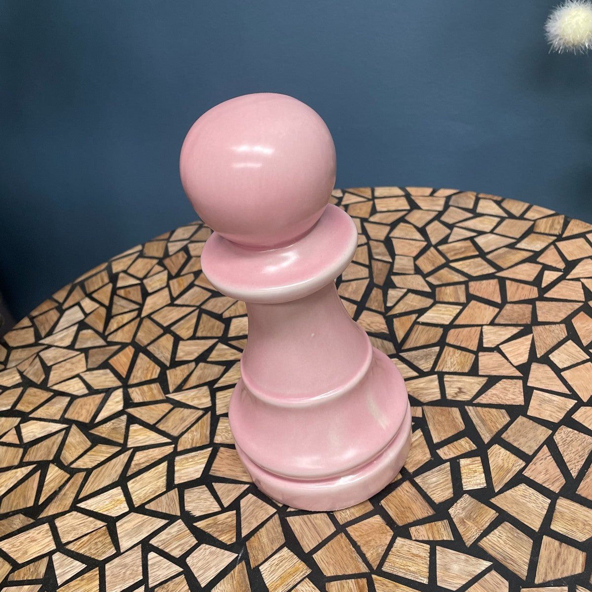 Matte Pink Large Ceramic Pawn Chess Piece Ornament – Chic Interiors