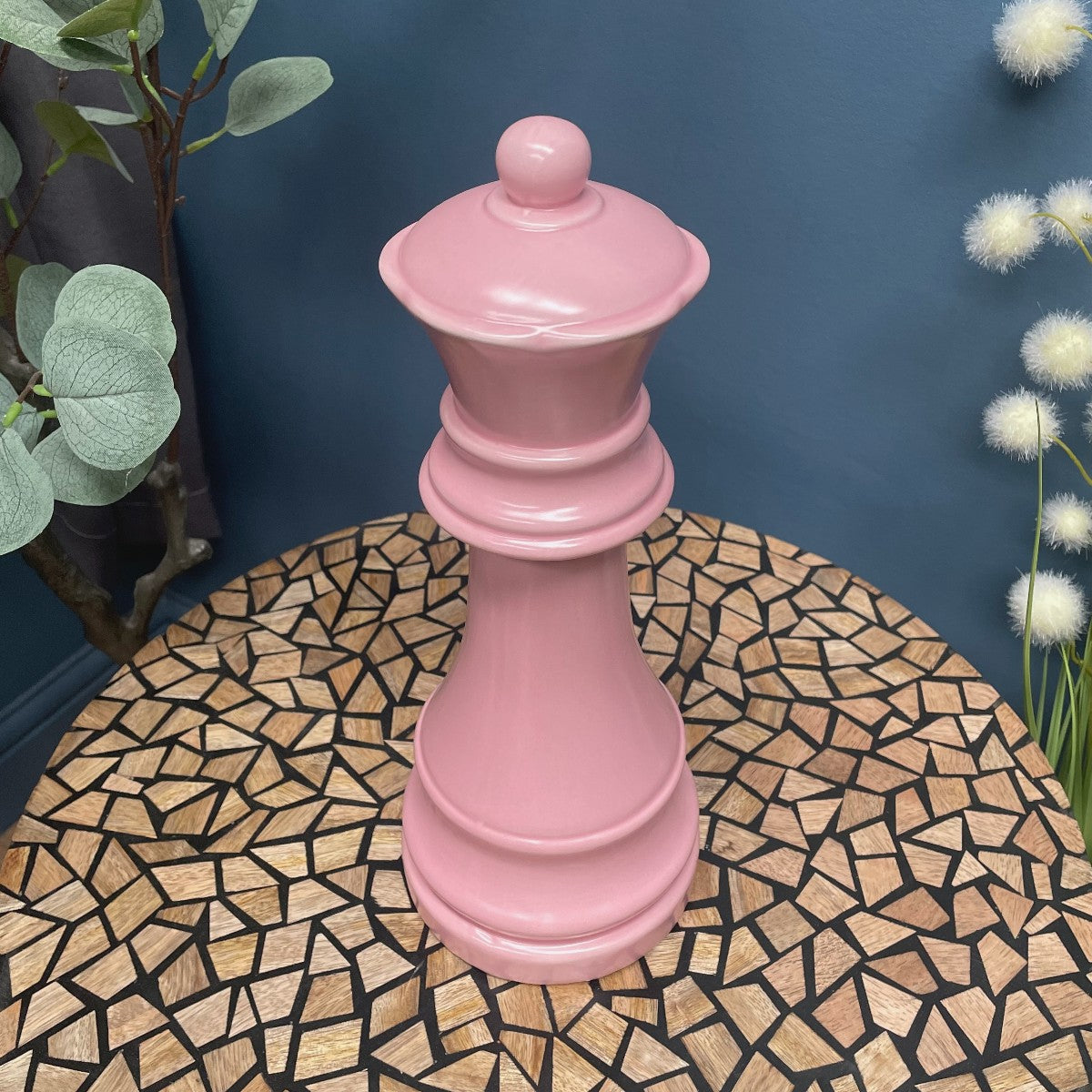 Matte Pink Large Ceramic Pawn Chess Piece Ornament – Chic Interiors