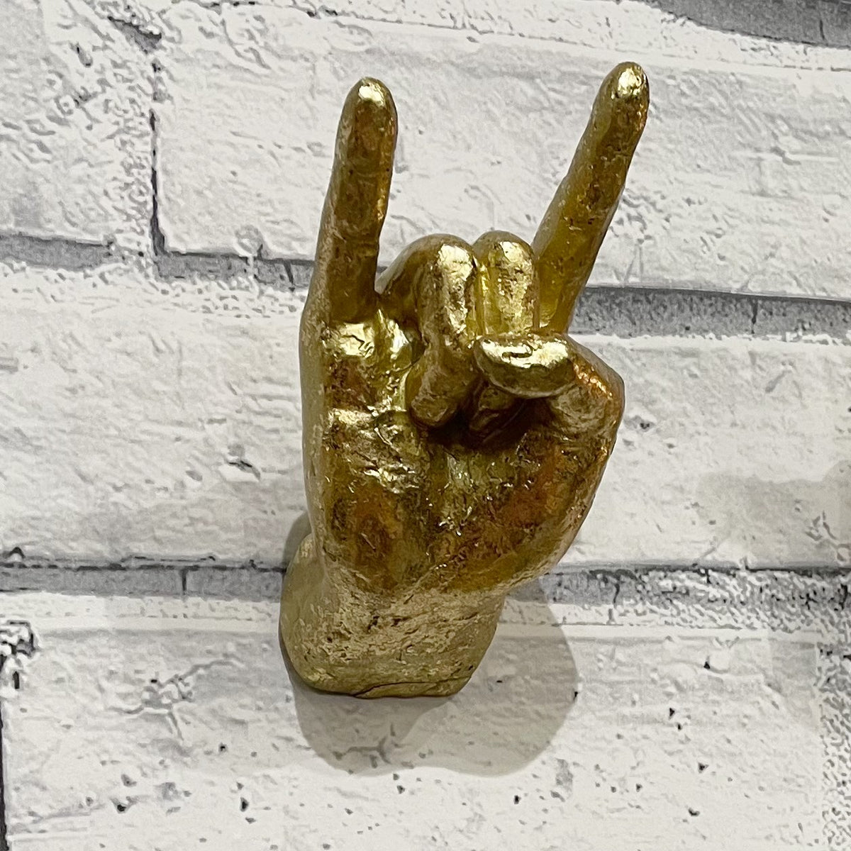 Gold Set of 4 Rock On Wall Hands