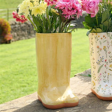 Yellow Wellies Vase