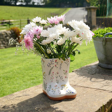 Floral Wellies Vase