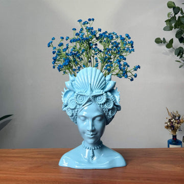 Blue Merwoman Vase