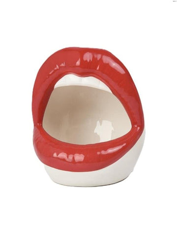 Ceramic Red Lips Storage Jar