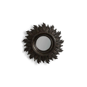 Small Antique Black Convex Shards Mirror