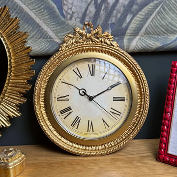 Antique Gold Ornate Wall Clock