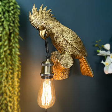 Perching Cockatoo Wall Lamp