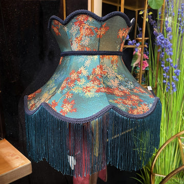 Floral Fringed Bell Lamp Shade