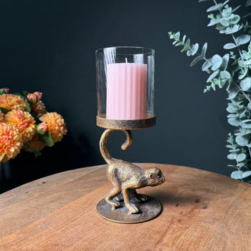 Gold Monkey Candle Holder