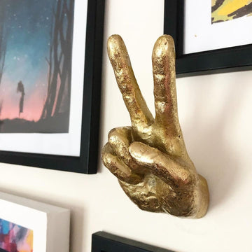 Gold Peace Wall Hand