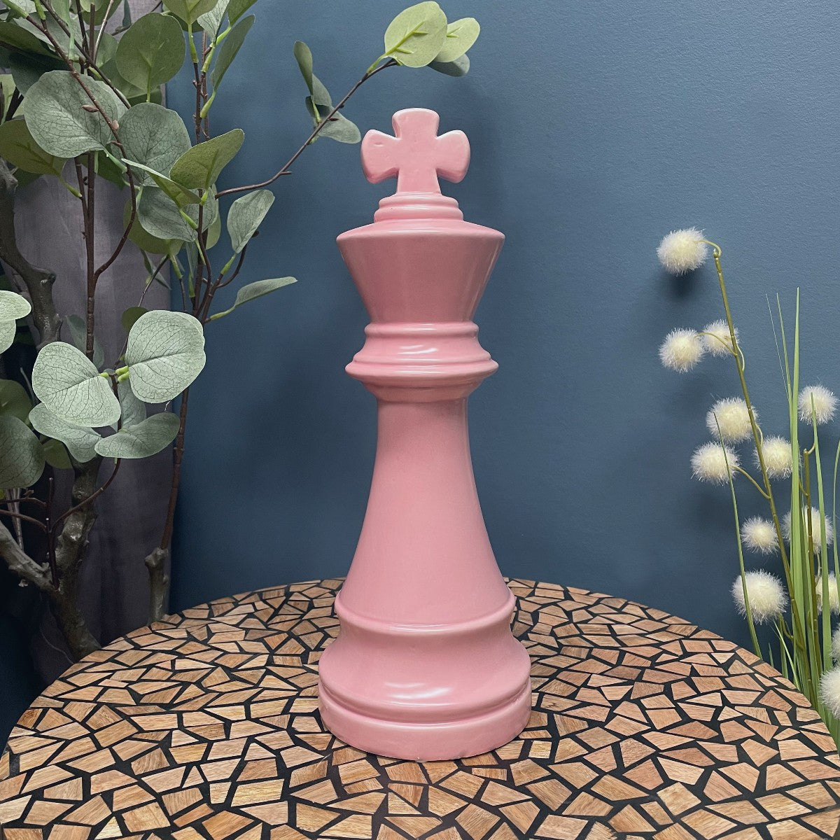 Matte Pink Large Ceramic Pawn Chess Piece Ornament – Chic Interiors