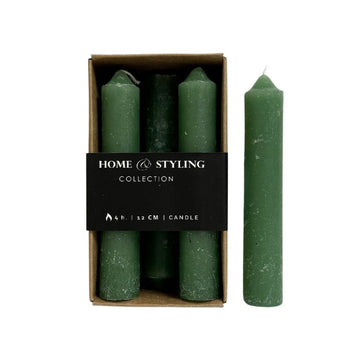 Eucalyptus Green Dinner Candles x 6