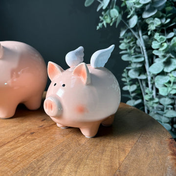 Small Ceramic Flying Piggy Bank