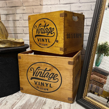 Vintage Vinyl Record Box
