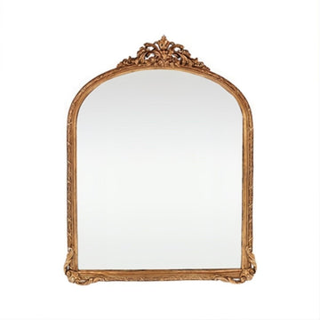 Antique Gold Baroque Arch Mirror