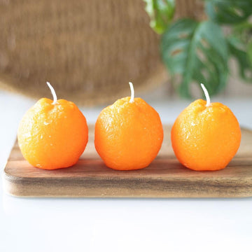 Set of 3 Orange Candles