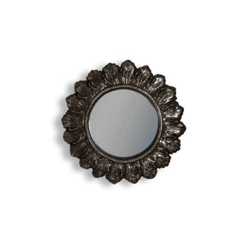 Small Antique Black Convex Mirror