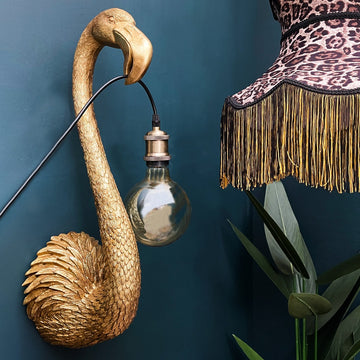 Gold Flamingo Wall Lamp