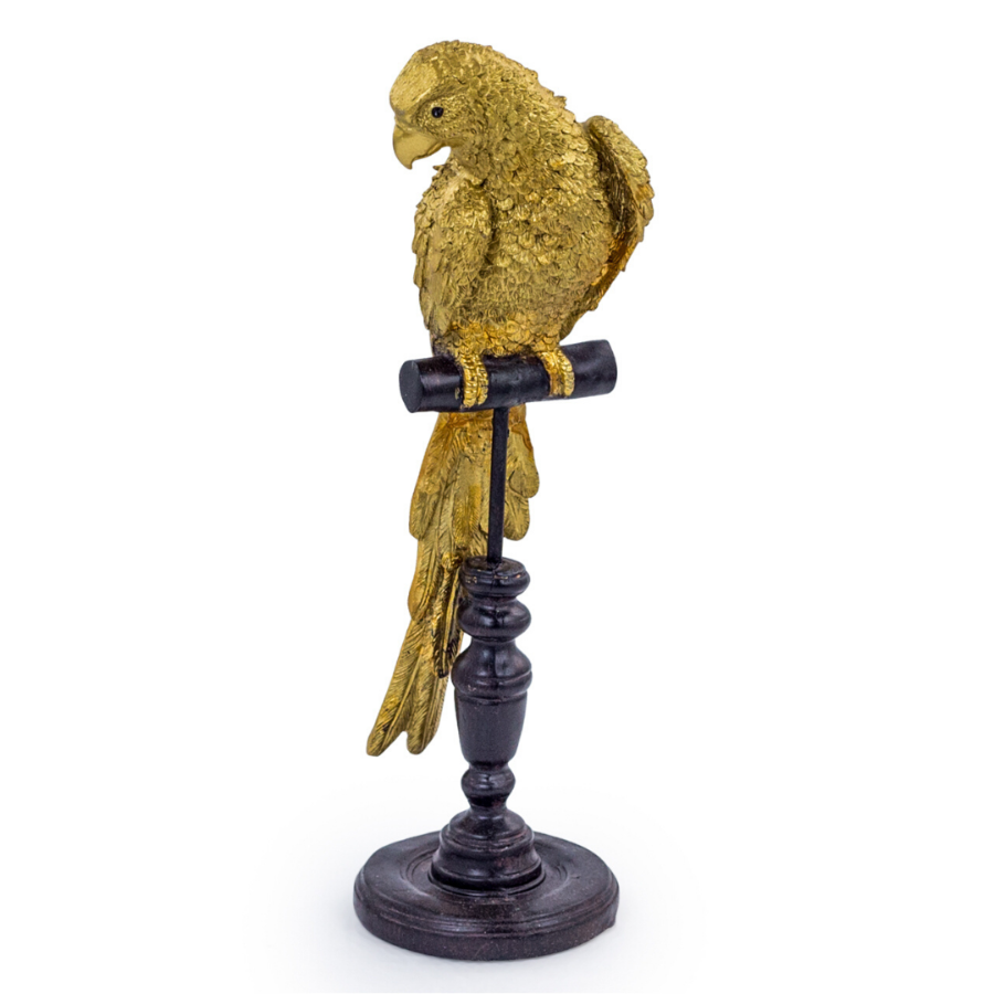 Vintage Brass Parrot, Bird Figurine, Parrot on a Perch shops