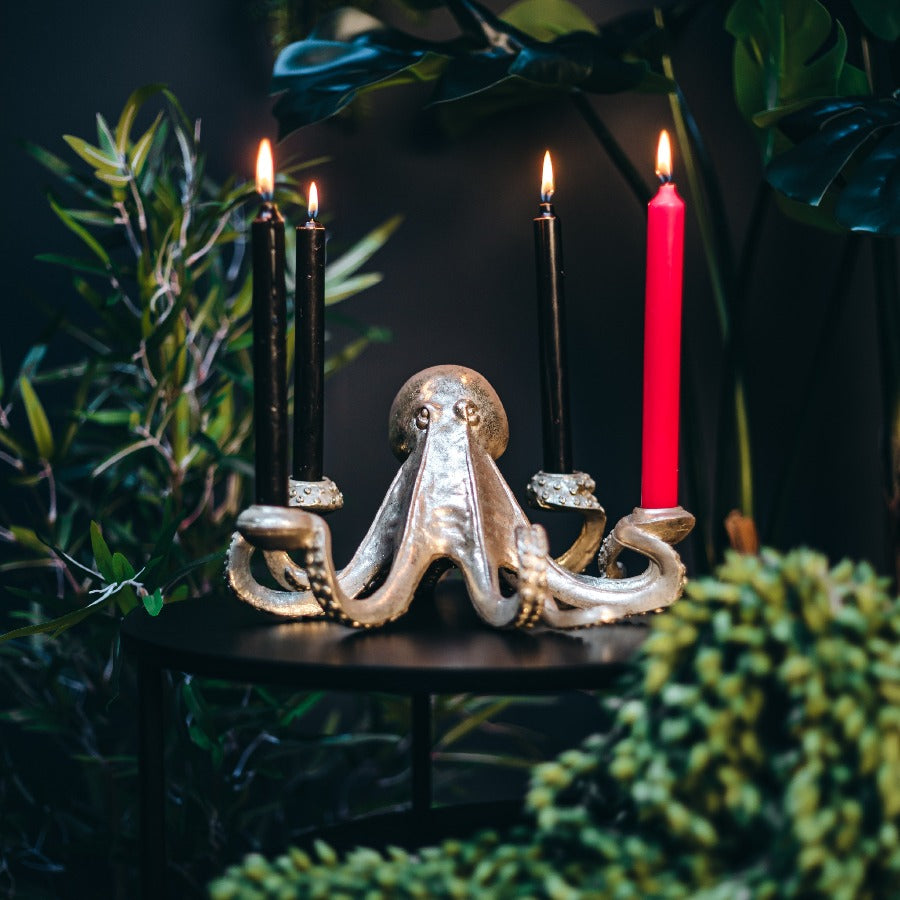Gold Octopus Candle Stick